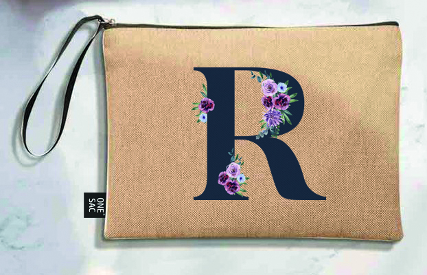 Bolso de mano letra r una pieza (diseño variado) (25×18×1 )